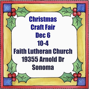 Christmas Craft Fair at Faith Lutheran Church Sonoma